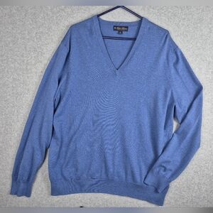 Brooks Brothers Sweater Men’s XL Stretch  Supima Cotton ROYAL BLUE V-Neck